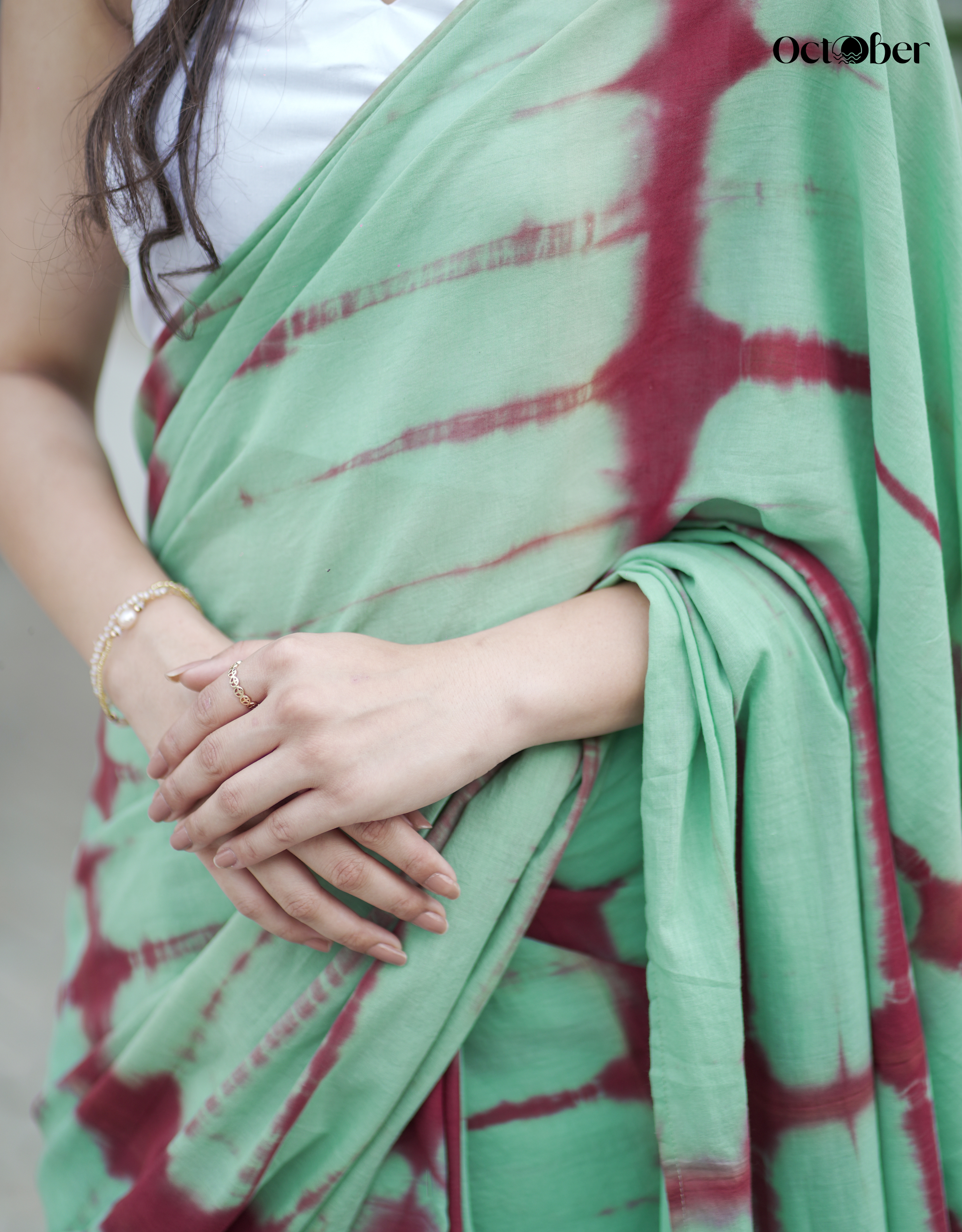Tea Garden Cotton Tye Dye Saree