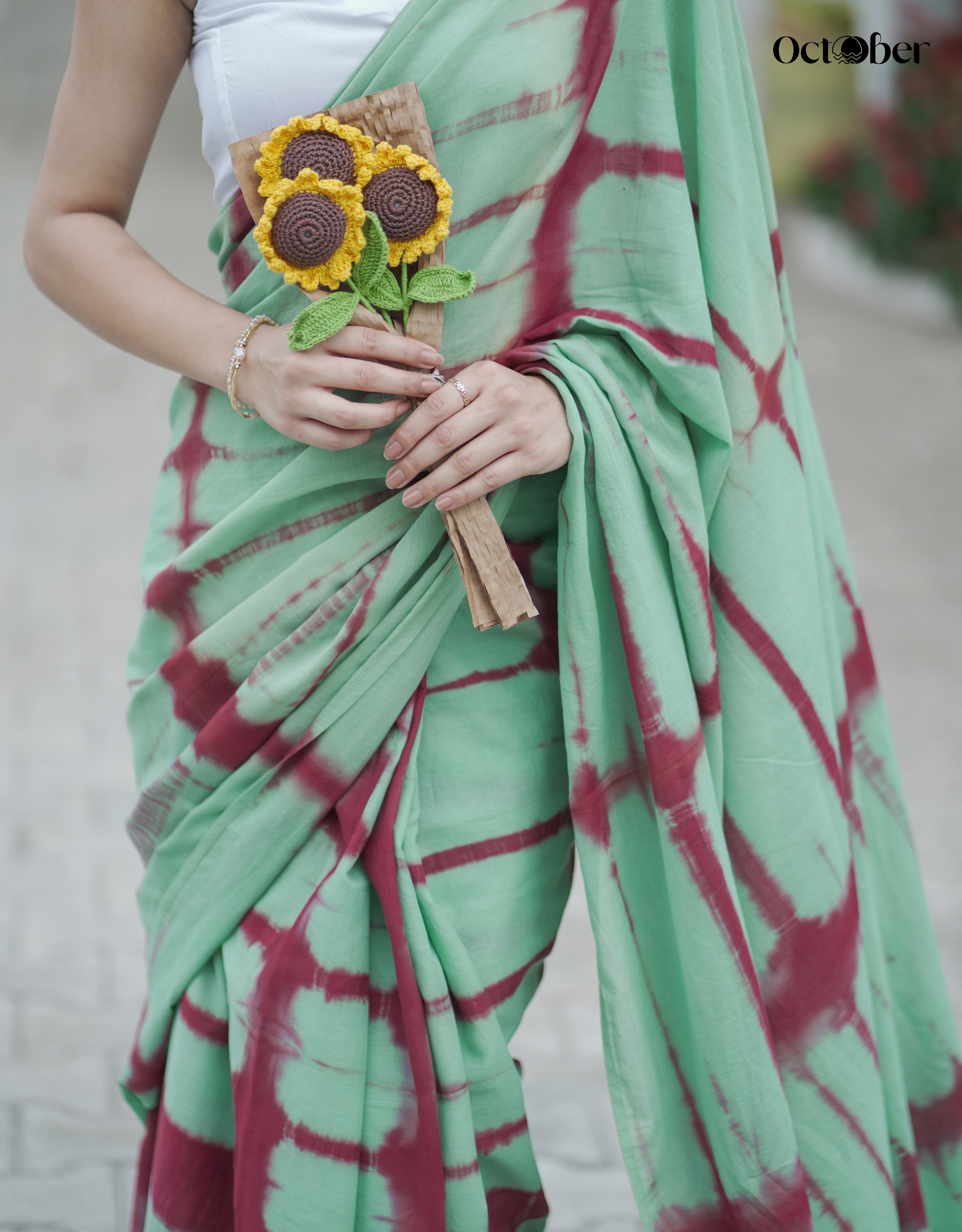 Tea Garden Cotton Tye Dye Saree