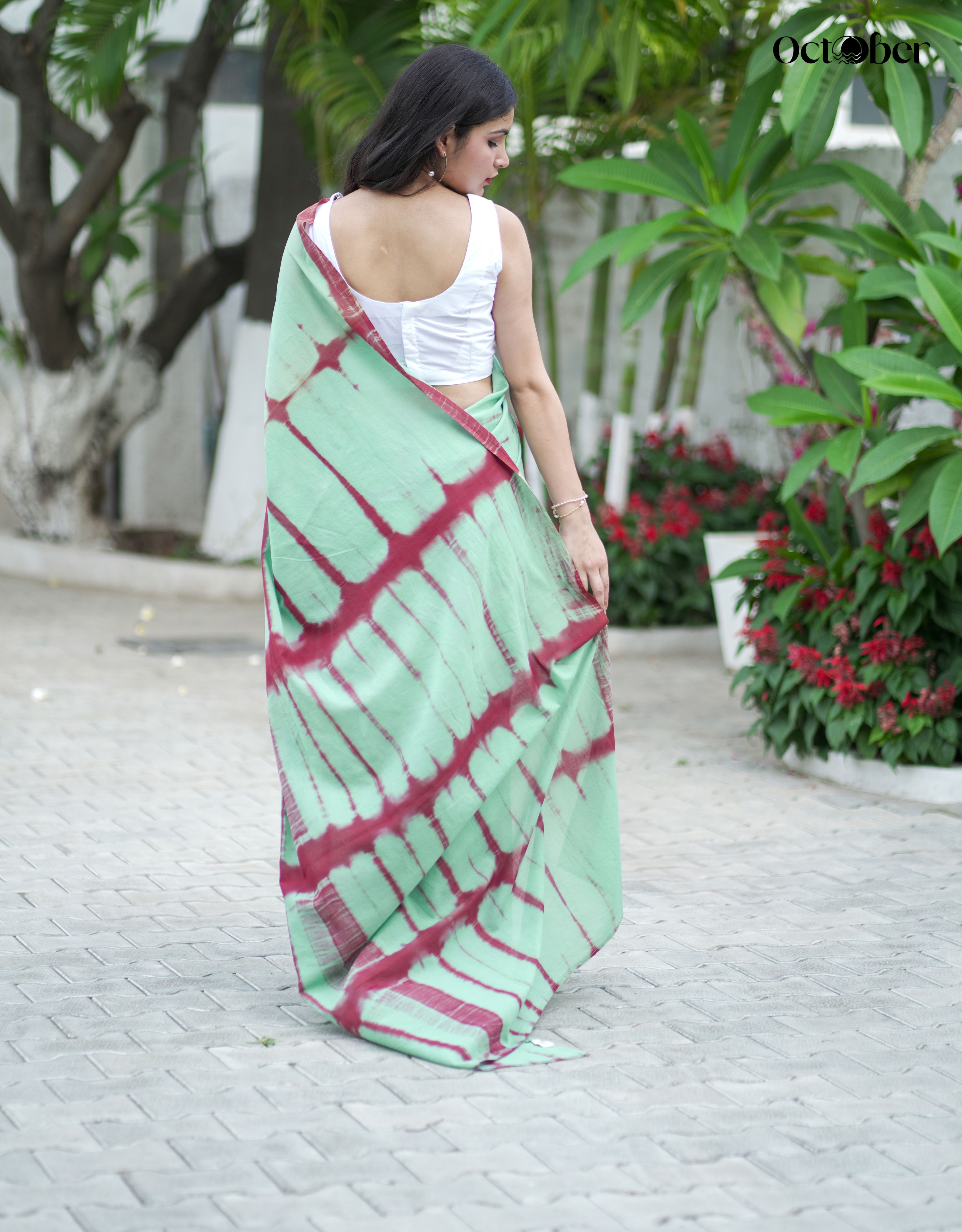 Tea Garden Cotton Tye Dye Saree