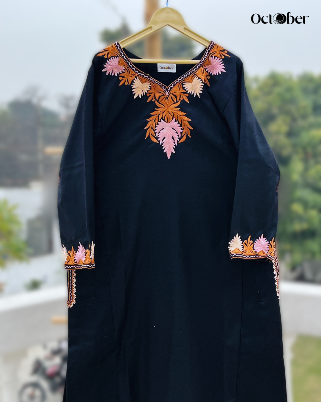 Black Woolen Phiran - Dione (The Greek Goddess)