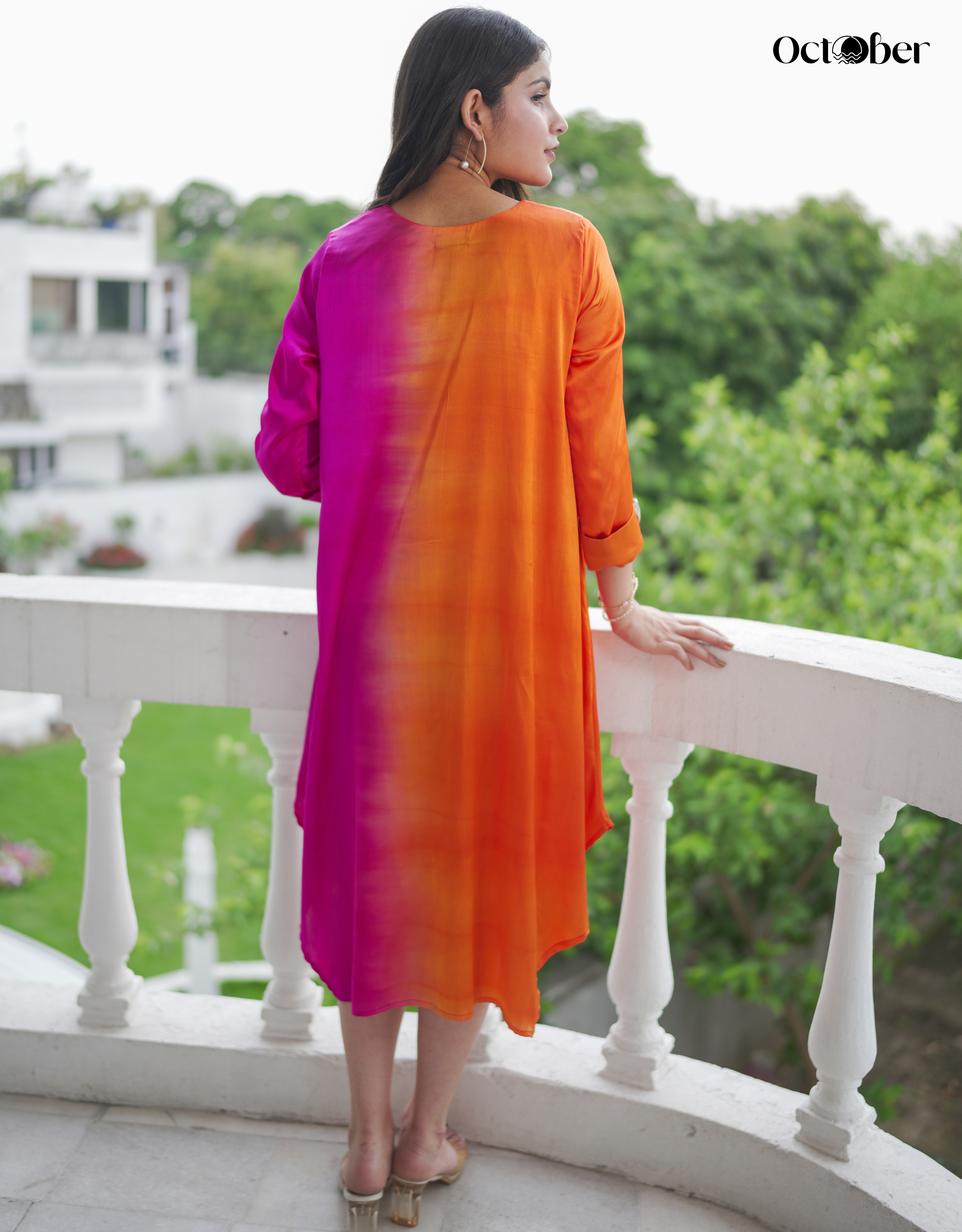 Magenta Mimosa Organic Satin Dress
