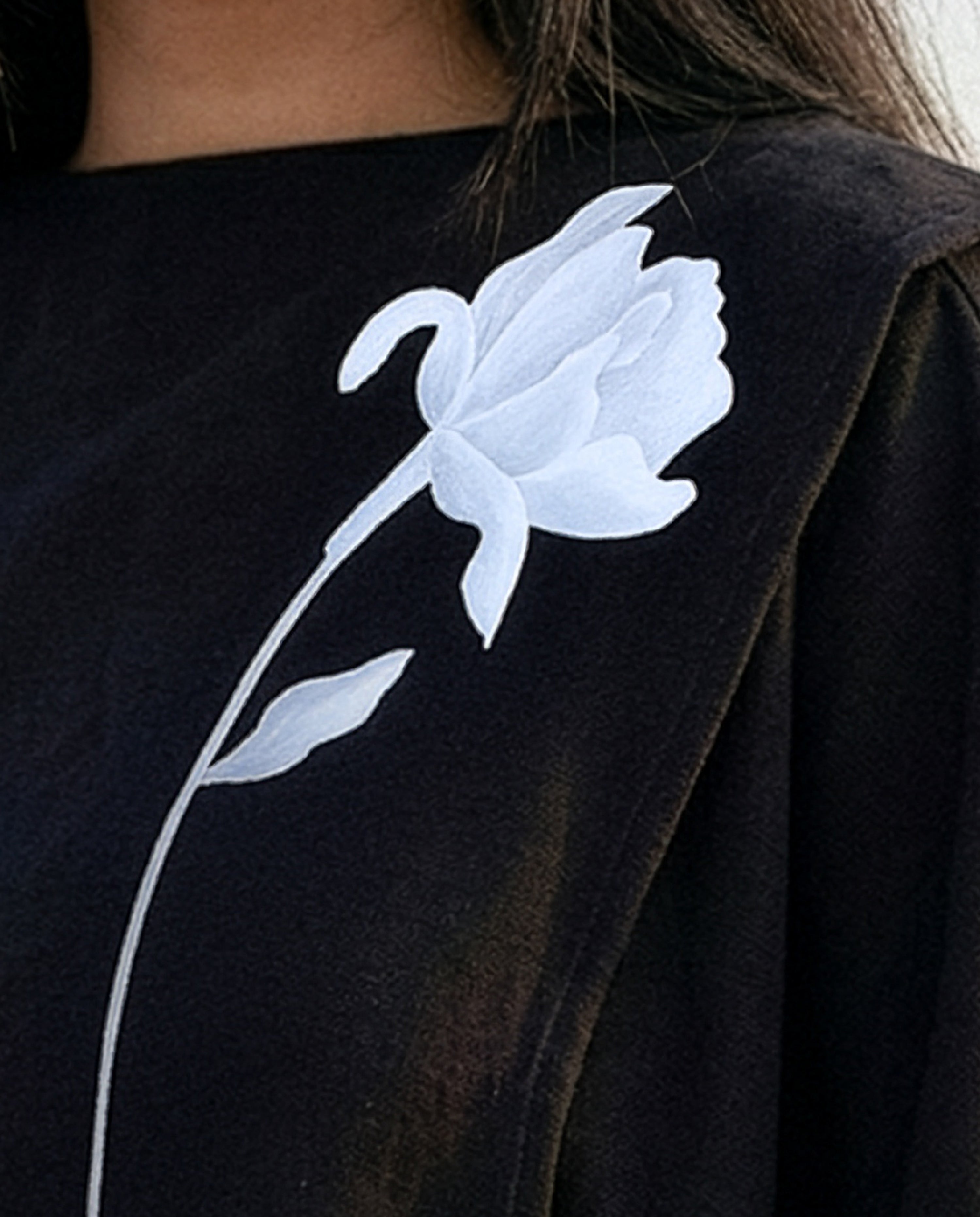 Night Rose Handpainted Cape