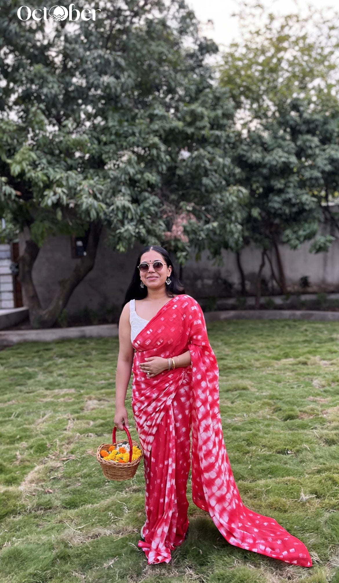 Pink Pure Cotton Tie & Dye Saree- Strawberry Alpenliebe (Poppins)