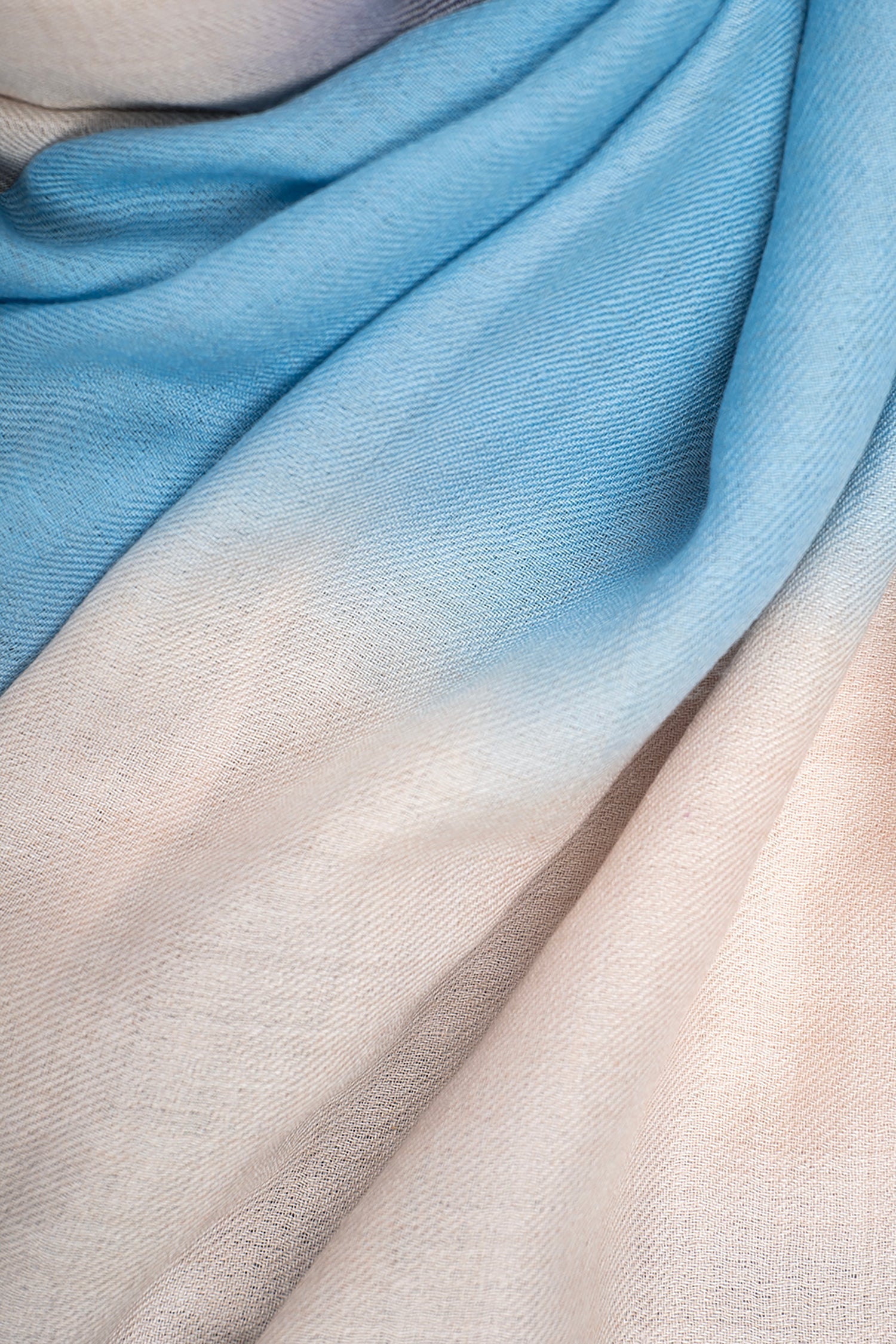 Blue & Lilac Pure Pashmina Scarf - Ombré - Sky (Classics)