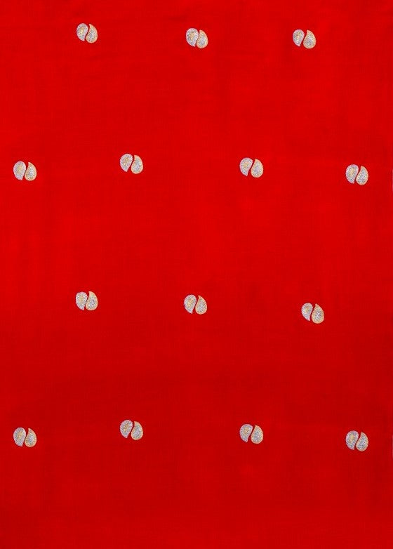 Red Pure Pashmina Embroidered Scarf - Ambi & Kaeri (Love Jammu & Kashmir)