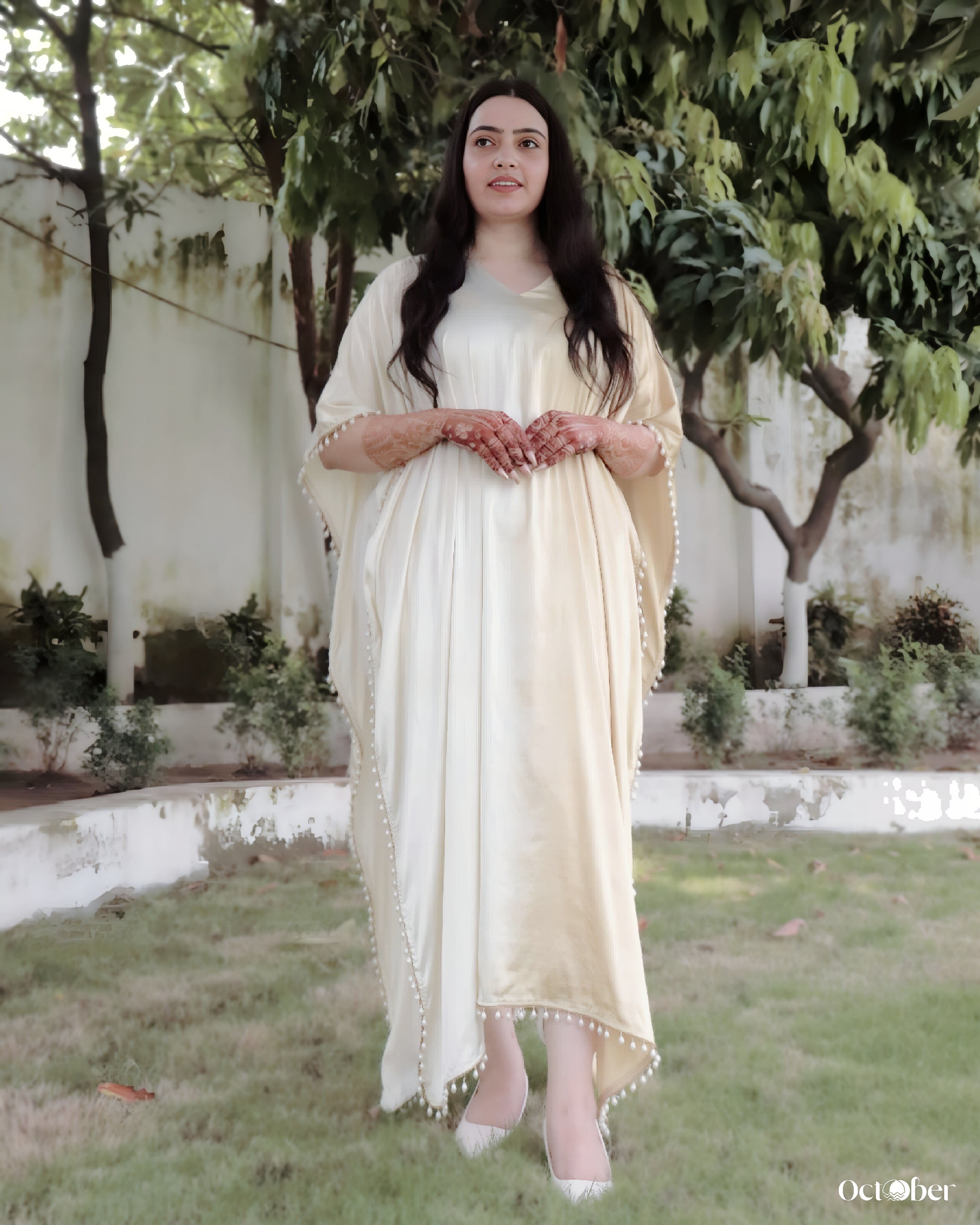 Gold and Silver Satin Kaftan - Rapunzel (The Greek Goddess)