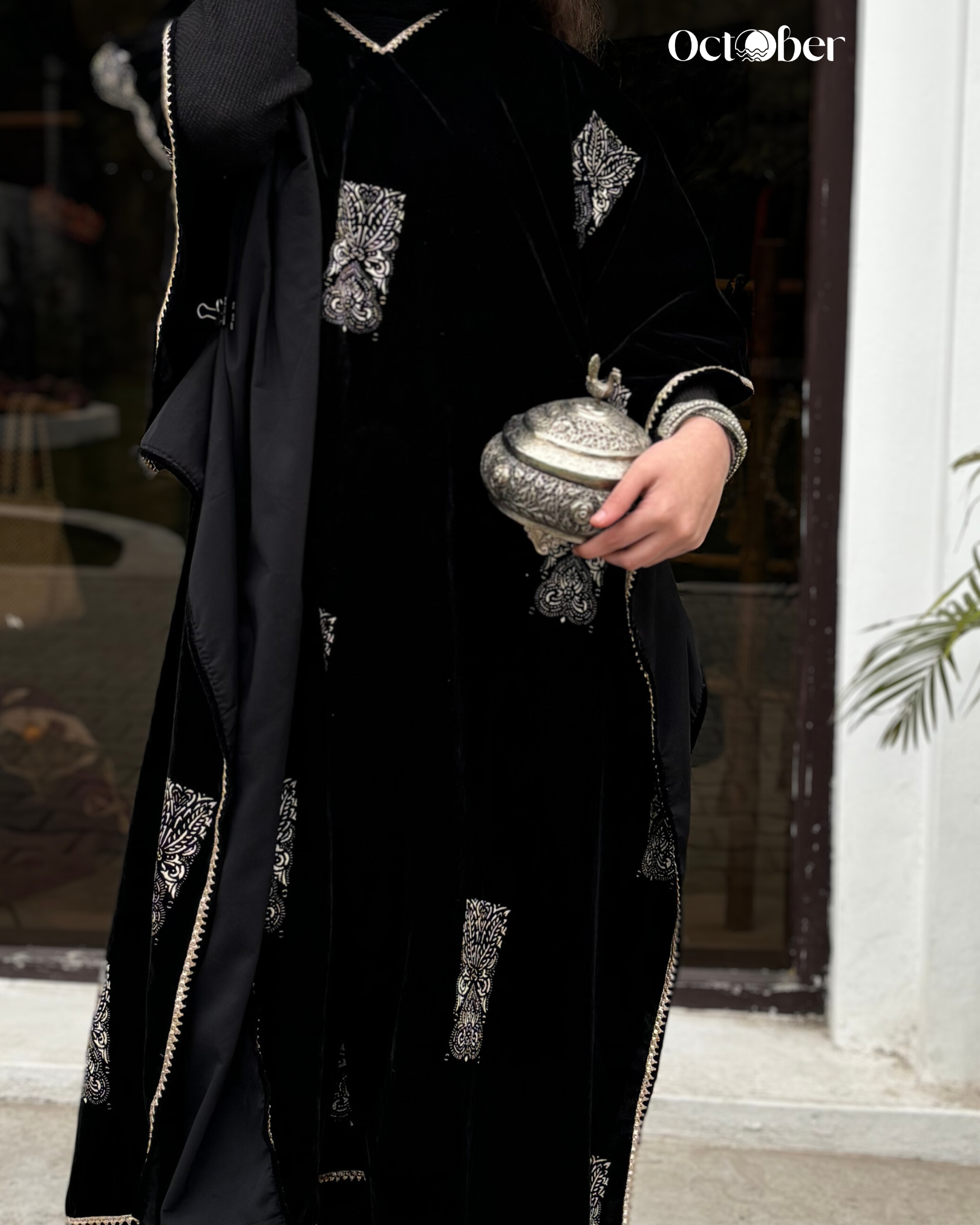 Black Velvet Kaftan - Irene (The Greek Goddess)