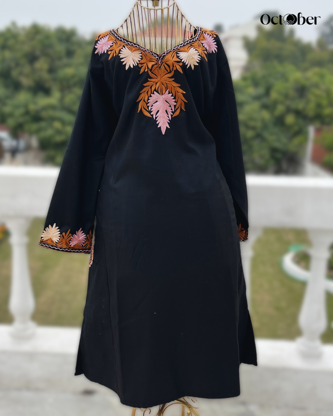 Black Woolen Phiran - Dione (The Greek Goddess)