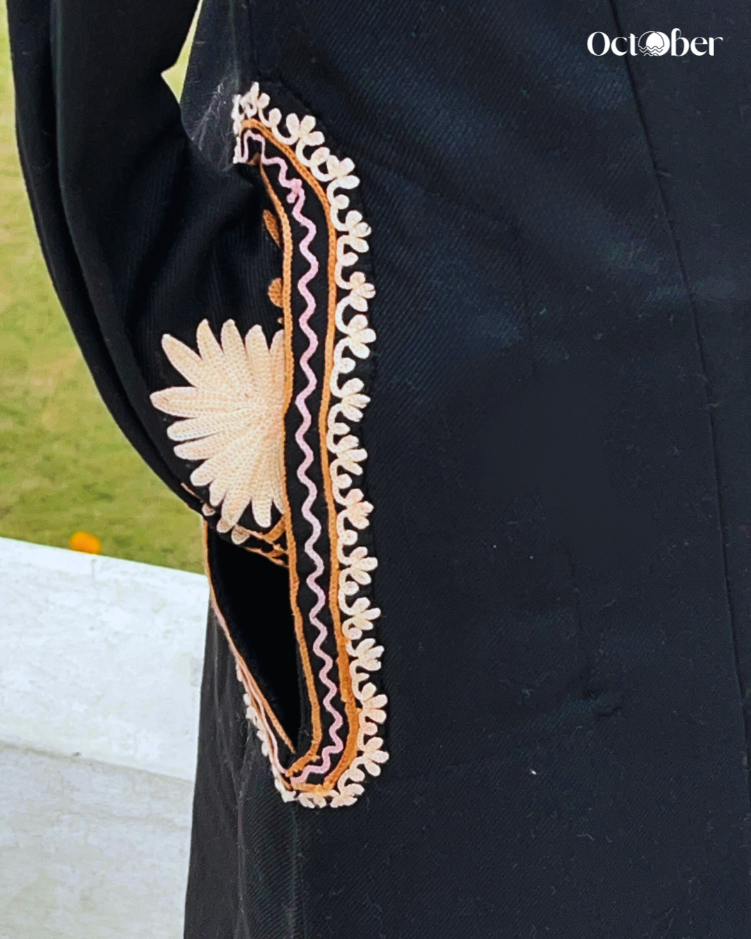 Black Woolen Phiran - Dione (The Greek Goddess)