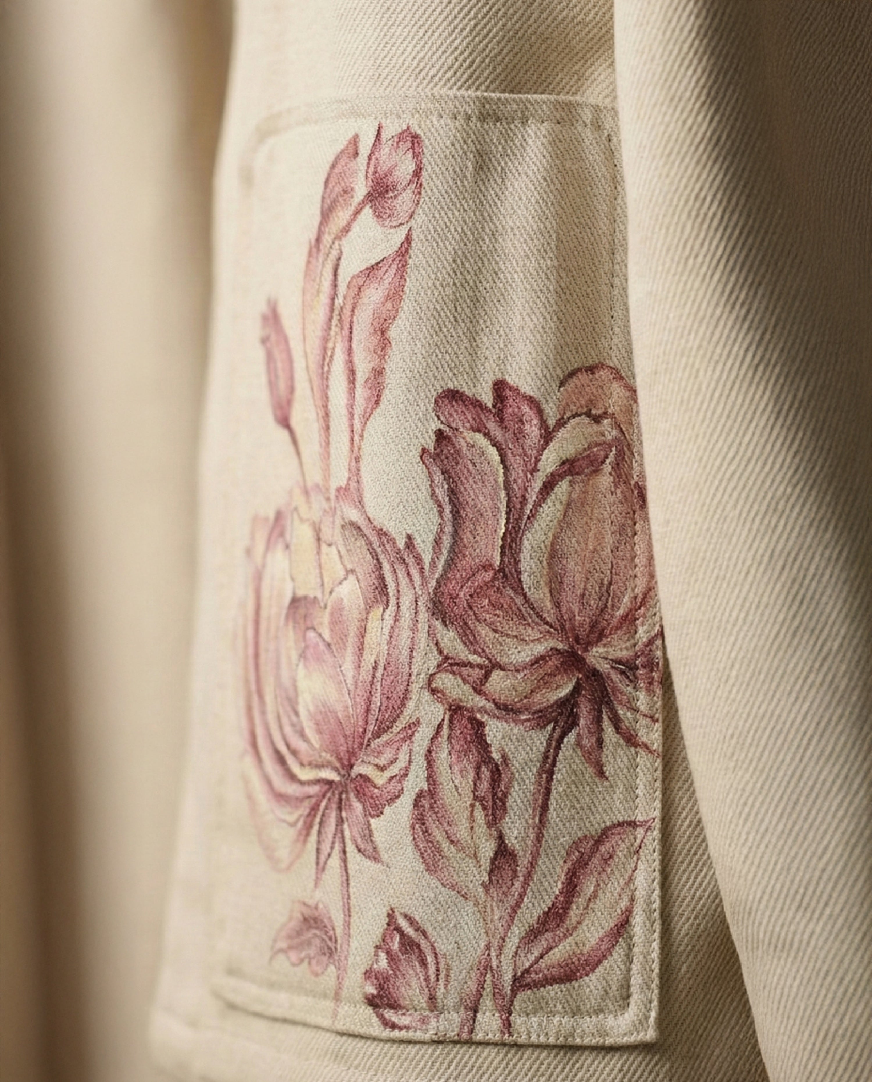 Dusty Rose Handpainted Cape