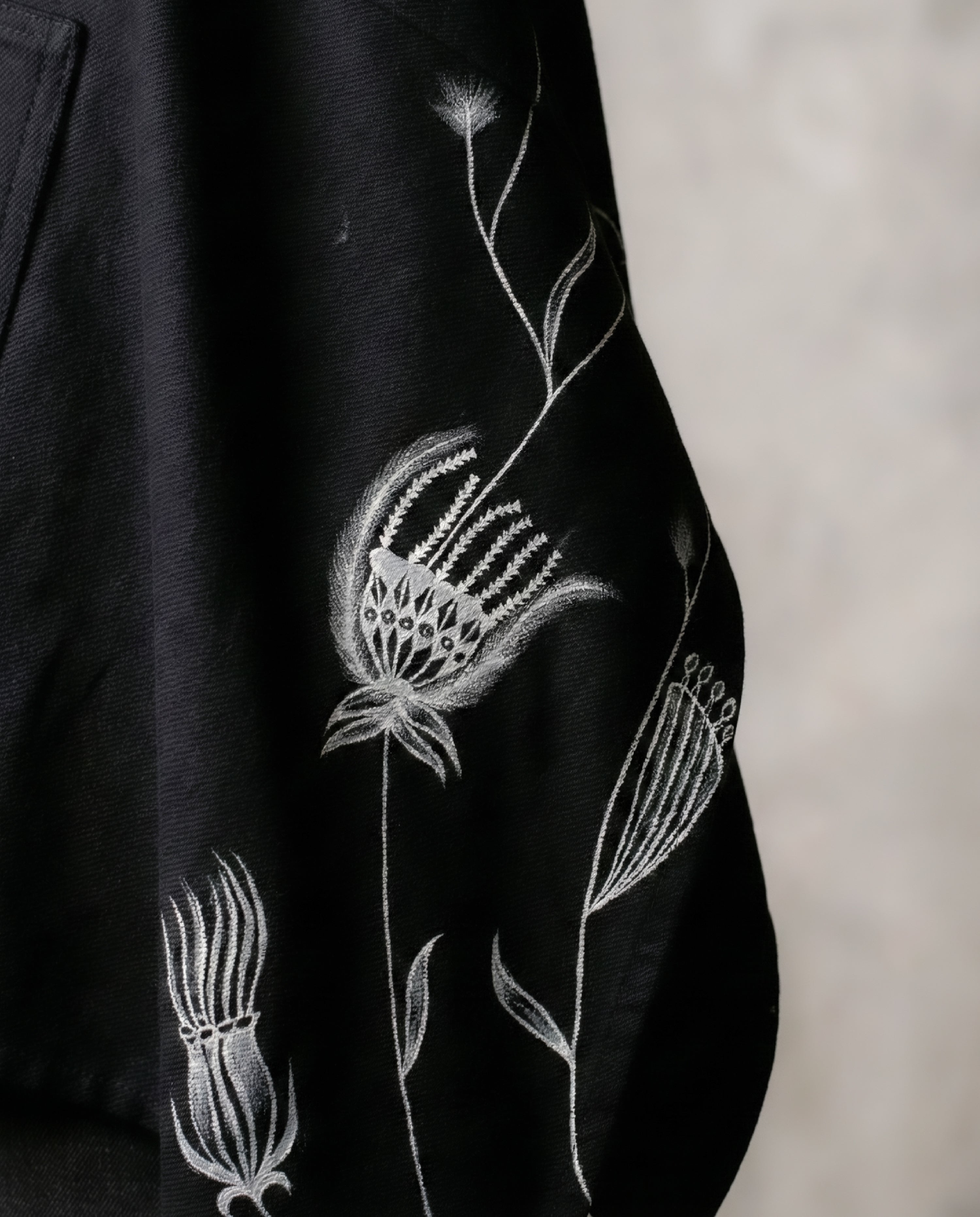 Inkwash Handpainted Kaftan Cape