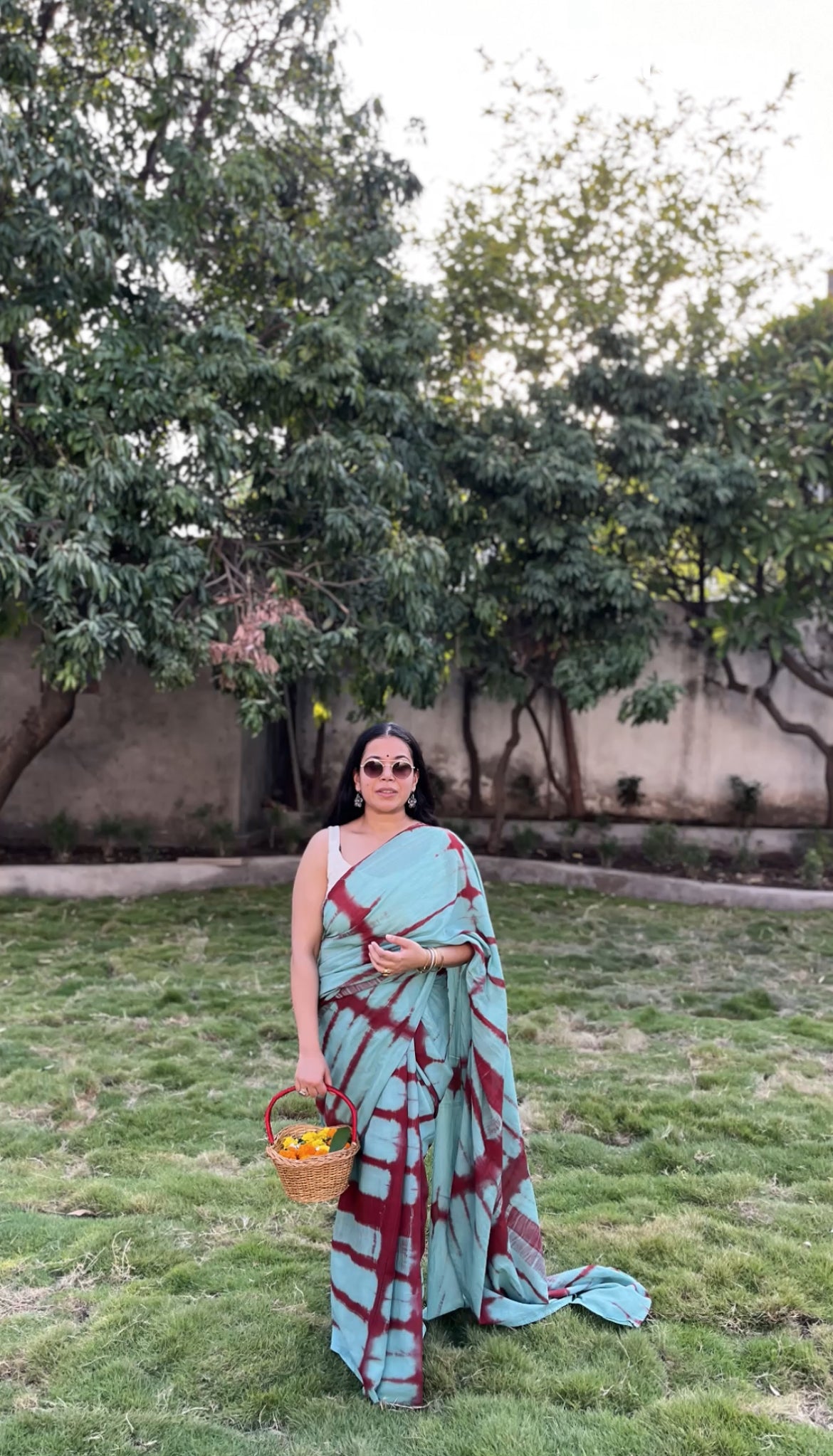 Mint Pure Cotton Tie & Dye Saree - Khatti Mithi (Poppins)