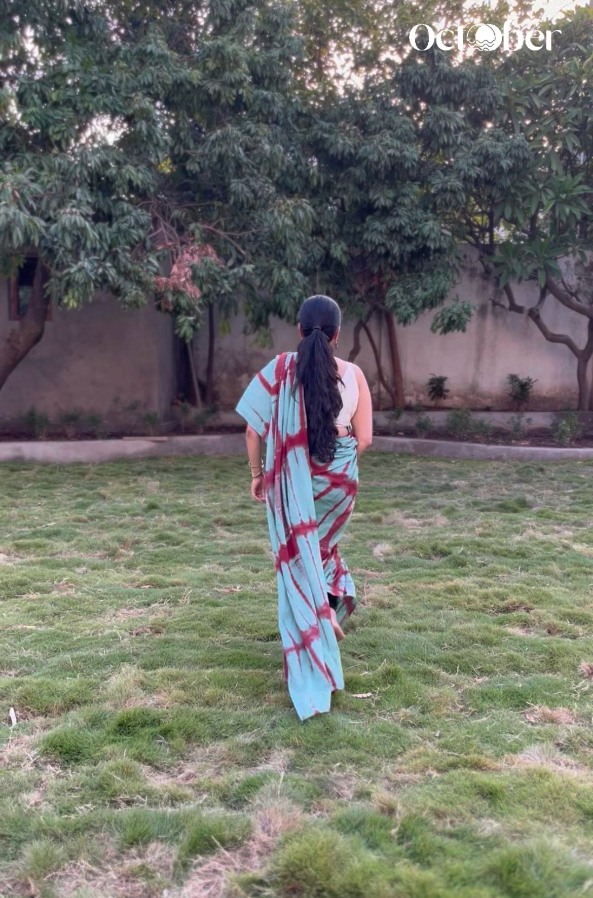 Mint Pure Cotton Tie & Dye Saree - Khatti Mithi (Poppins)