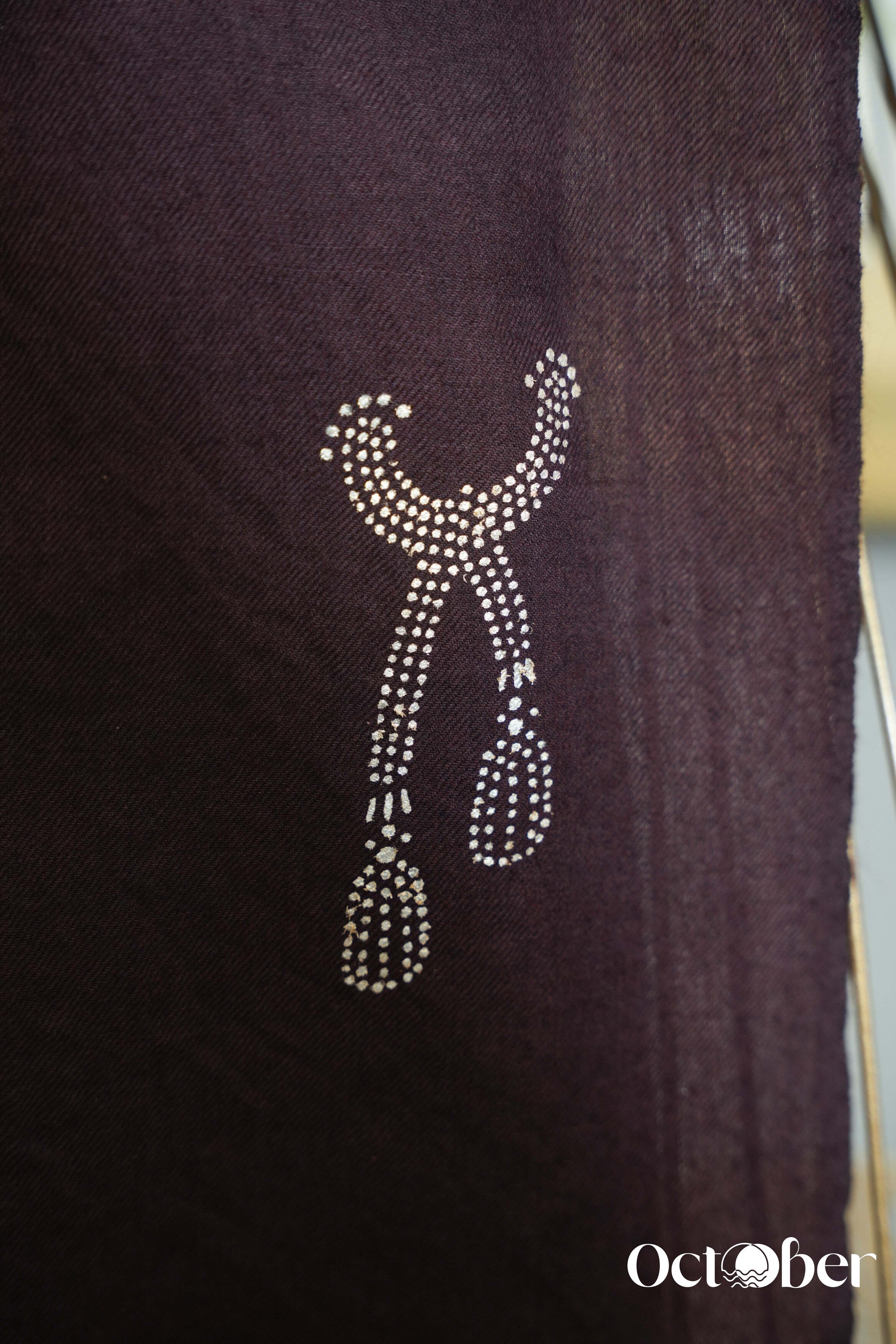 Brown Fine Wool Chandi Scarf